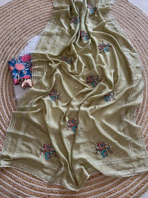 Astitva star geogette surat work saree designs